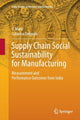 Book cover of: Supply Chain Social Sustainability for Manufacturing. By: V. Mani
