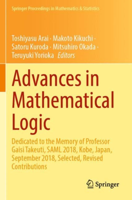 Book cover of: Advances in Mathematical Logic. By: Toshiyasu Arai