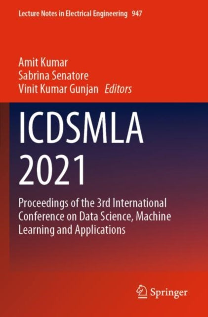 Book cover of: ICDSMLA 2021. By: Amit Kumar