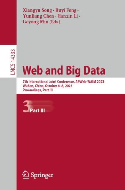 Book cover of: Web and Big Data. By: Xiangyu Song