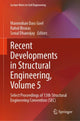 Book cover of: Recent Developments in Structural Engineering, Volume 5. By: Manmohan Dass Goel