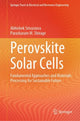 Book cover of: Perovskite Solar Cells. By: Abhishek Srivastava
