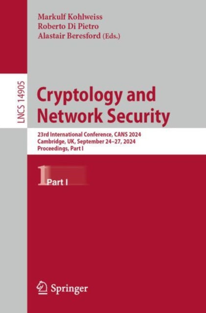 Book cover of: Cryptology and Network Security. By: Markulf Kohlweiss