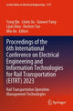 Book cover of: Proceedings of the 6th International Conference on Electrical Engineering and Information Technologies for Rail Transportation (EITRT) 2023