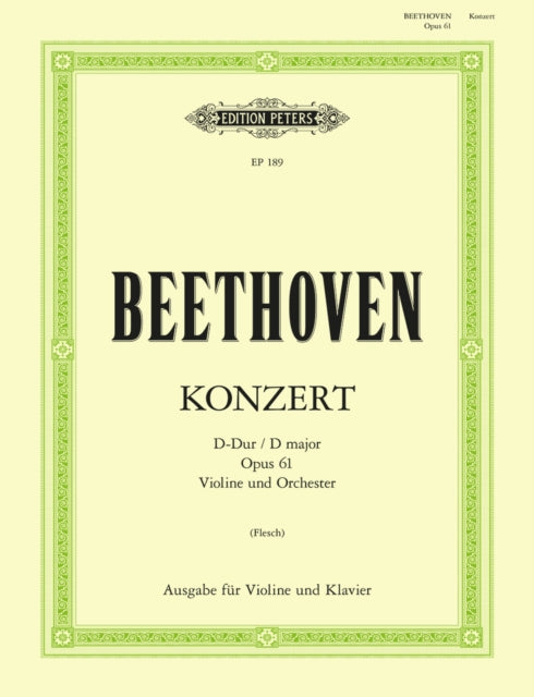 Book cover of: Concerto in D Op.61