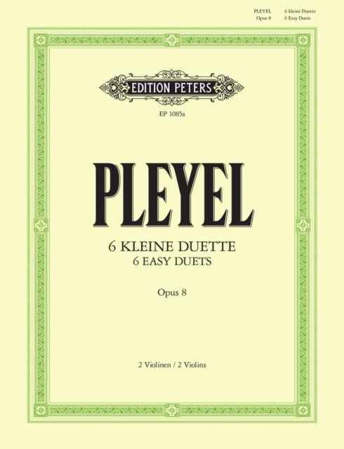 Book cover of: 6 Easy Duets Op. 8 for violin duet