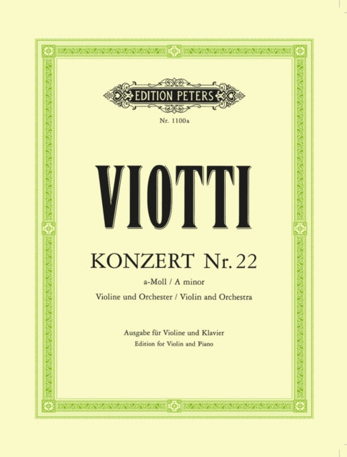 Book cover of: Concerto No. 22 in A minor