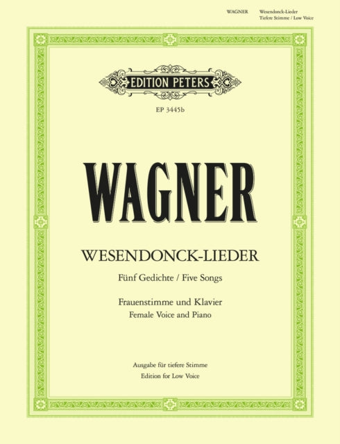 Book cover of: 5 Wesendonck Lieder
