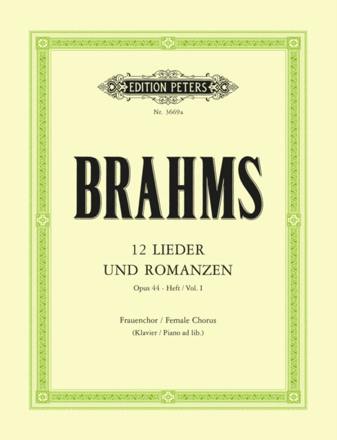 Book cover of: Lieder und Romanzen Op.44 Vol.1