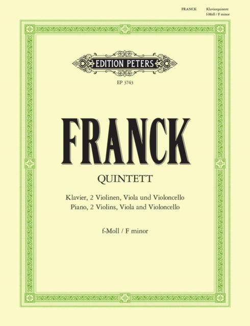 Book cover of: Piano Quintet in F minor