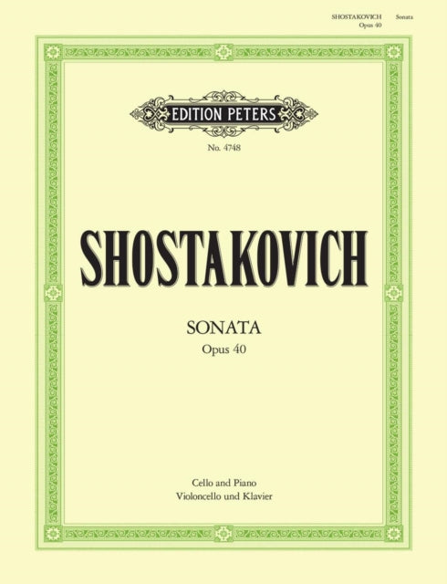 Book cover of: Cello Sonata in D minor Op. 40