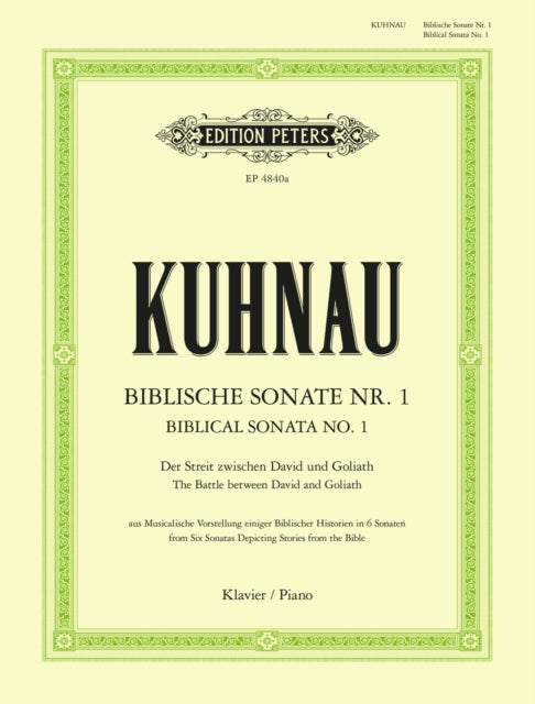 Book cover of: 6 Sonatas Depicting Stories from the Bible: Sonata No. 1