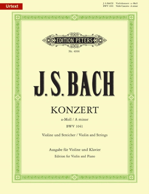 Book cover of: Violin Concerto in A minor BWV 1041