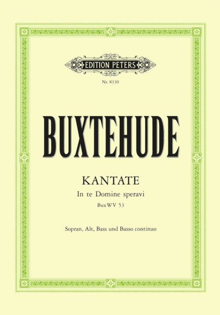 Book cover of: Cantata: In te Domine speravi