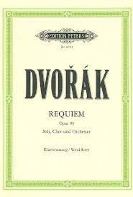 Book cover of: Requiem Op. 89 (Vocal Score)