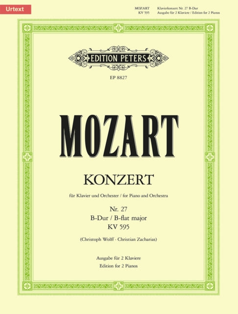 Book cover of: Concerto No. 27 in B flat K595