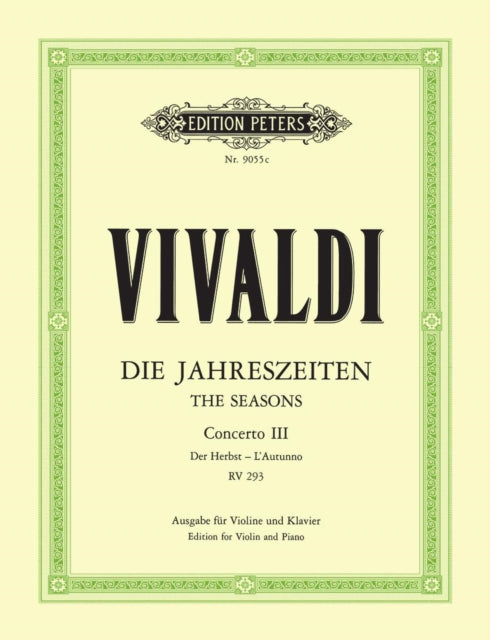 Book cover of: Four Seasons Op.8 No. 3 in F 'Autumn'