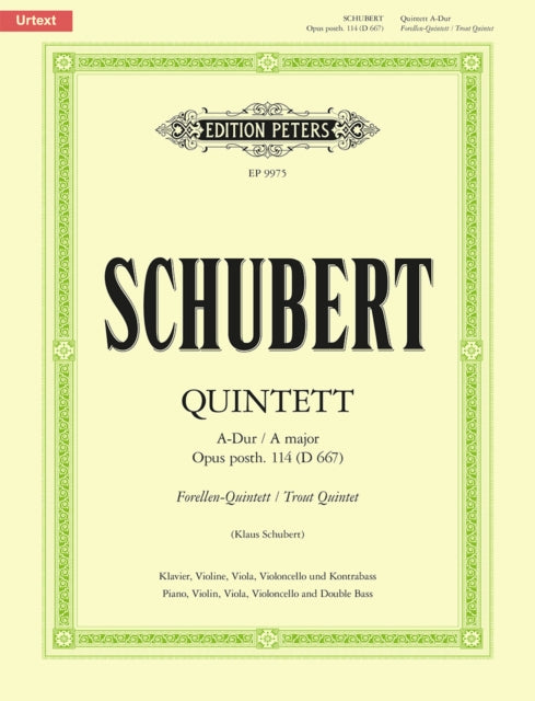 Book cover of: Quintet in A 'Trout' Op.114/D667