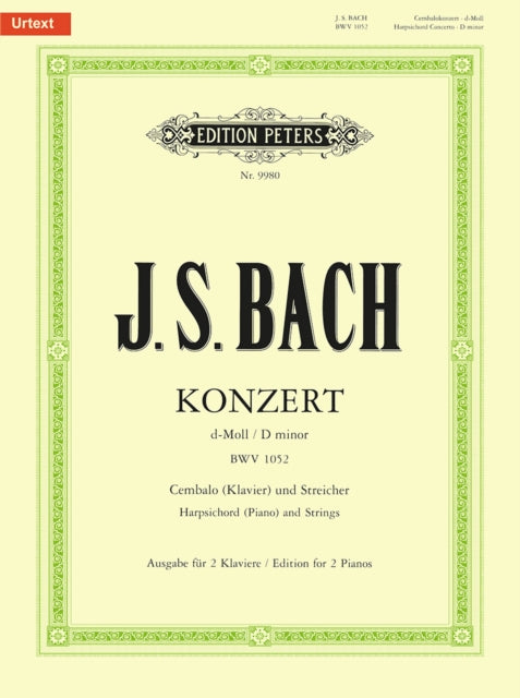 Book cover of: Concerto No. 1 in D minor BWV 1052