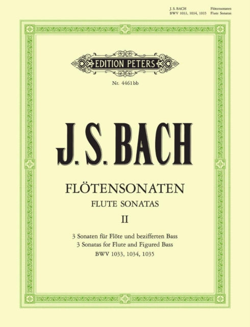 Book cover of: Flute Sonatas, Vol. 2: BWV 1033-1035 for Flute and Continuo