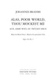 Book cover of: Motet Op.110 No. 2: Alas, Poor World/Ach, arme Welt