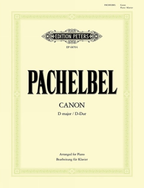 Book cover of: Canon in D major