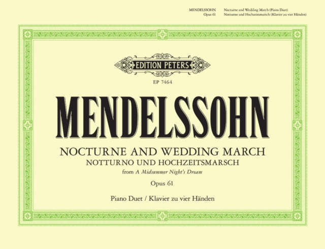 Book cover of: NOCTURNE & WEDDING MARCH Op.61