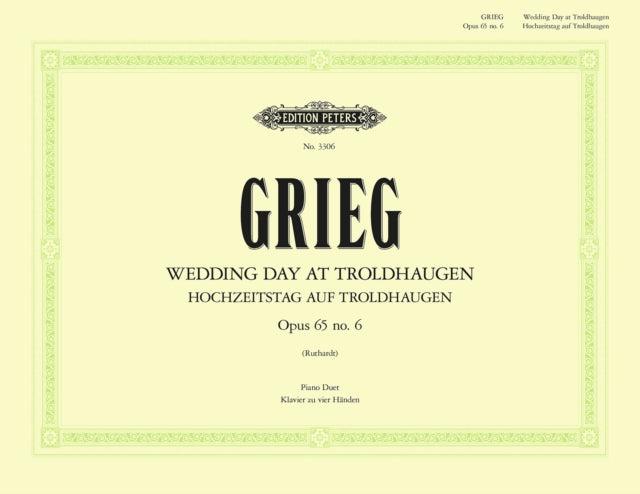 Book cover of: Wedding Day at Troldhaugen Op.65 No. 6