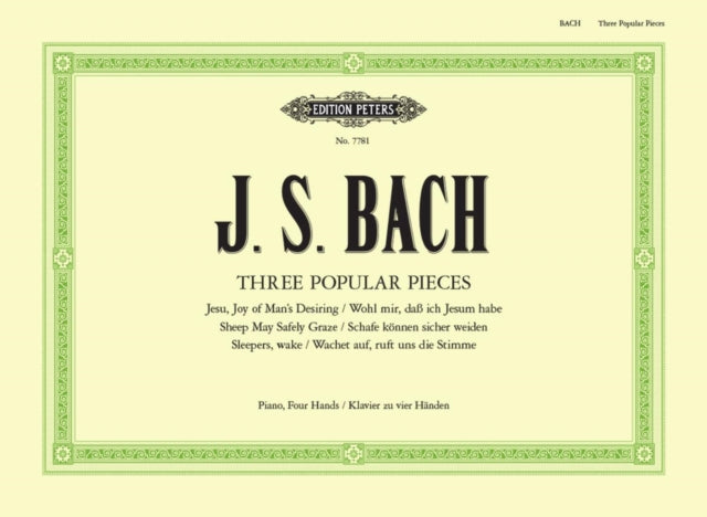 Book cover of: 3 Popular Pieces from Cantatas BWV 140, 147, 208