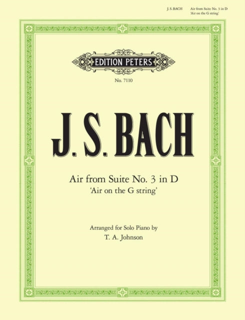 Book cover of: Air on the G String from Orchestral Suite No. 3 in D BWV 1068