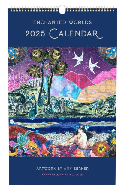Book cover of: 2025 Enchanted Worlds Poster Wall Calendar